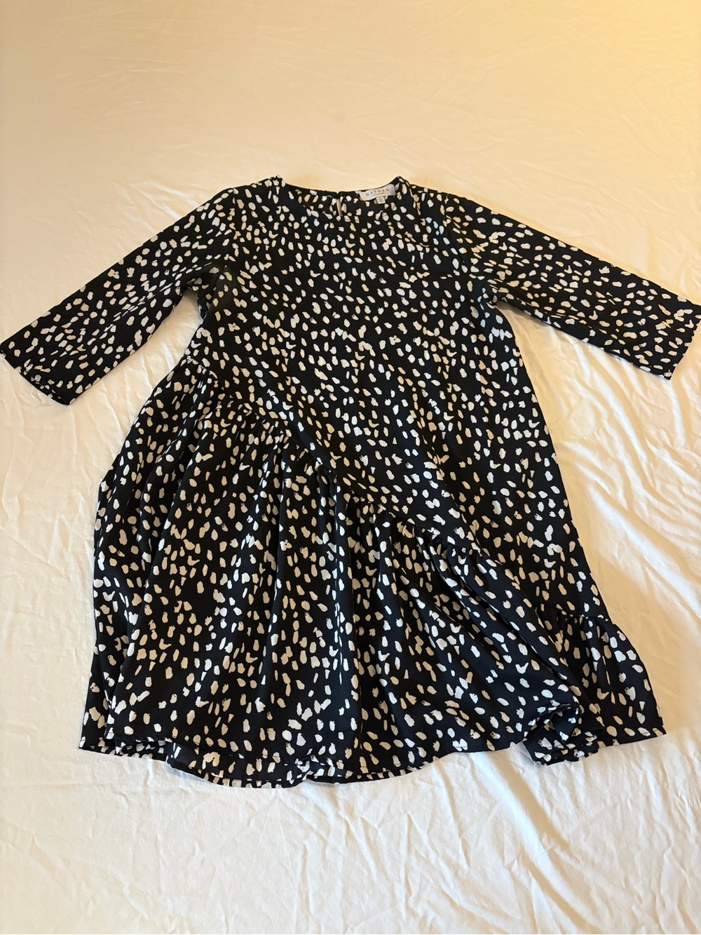 Hayden Black and White Spot Print Top